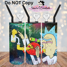 Load image into Gallery viewer, Cartoon "Rick Sanchez"-20oz Sublimation Hookah Tumbler with Glass Bowl, Sublimation Smoking Lid Hookah Tumbler