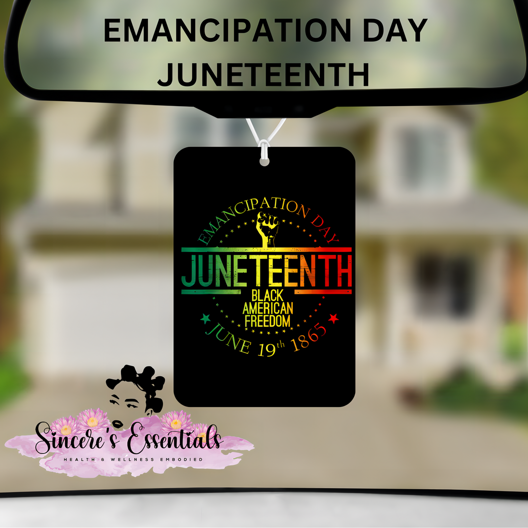 Custom Car Air Freshener! Juneteenth-