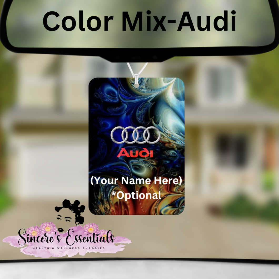 Custom Car Air Freshener! Color-Mix-Audi- Design