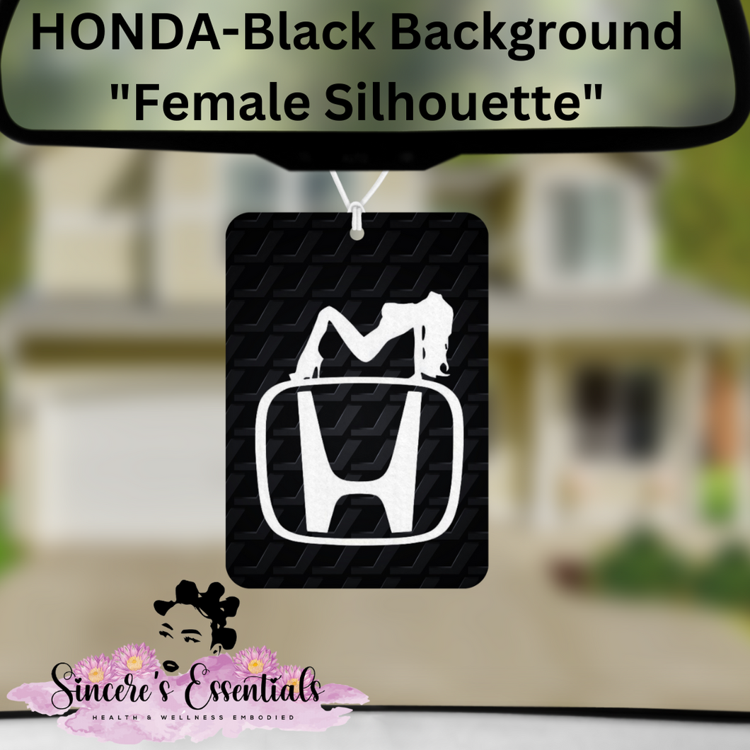Custom Car Air Freshener! HONDA-Black Background-