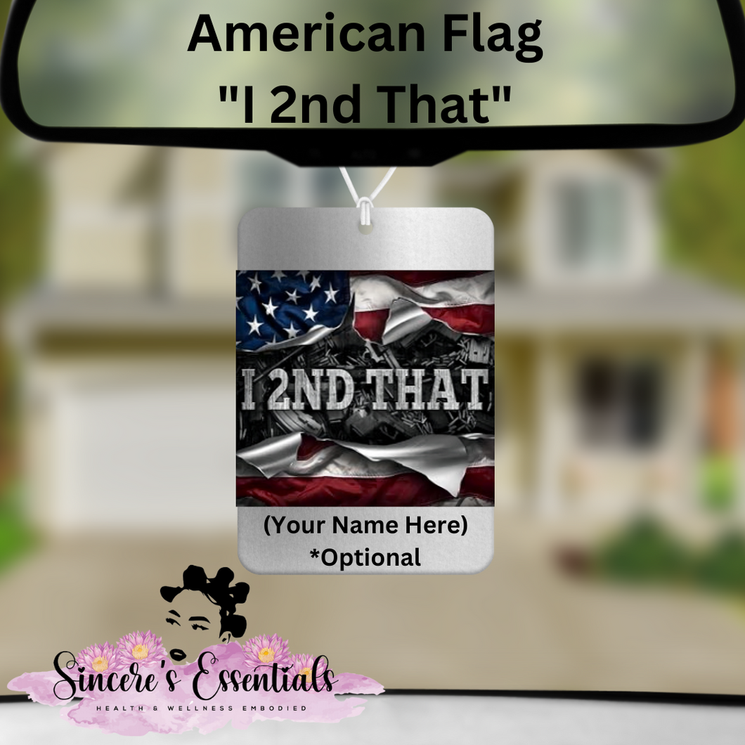 Custom Car Air Freshener! American Flag-