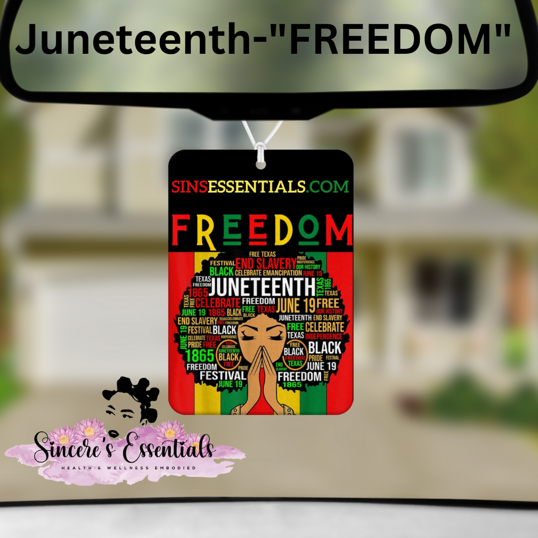Custom Car Air Fresheners! Juneteenth-
