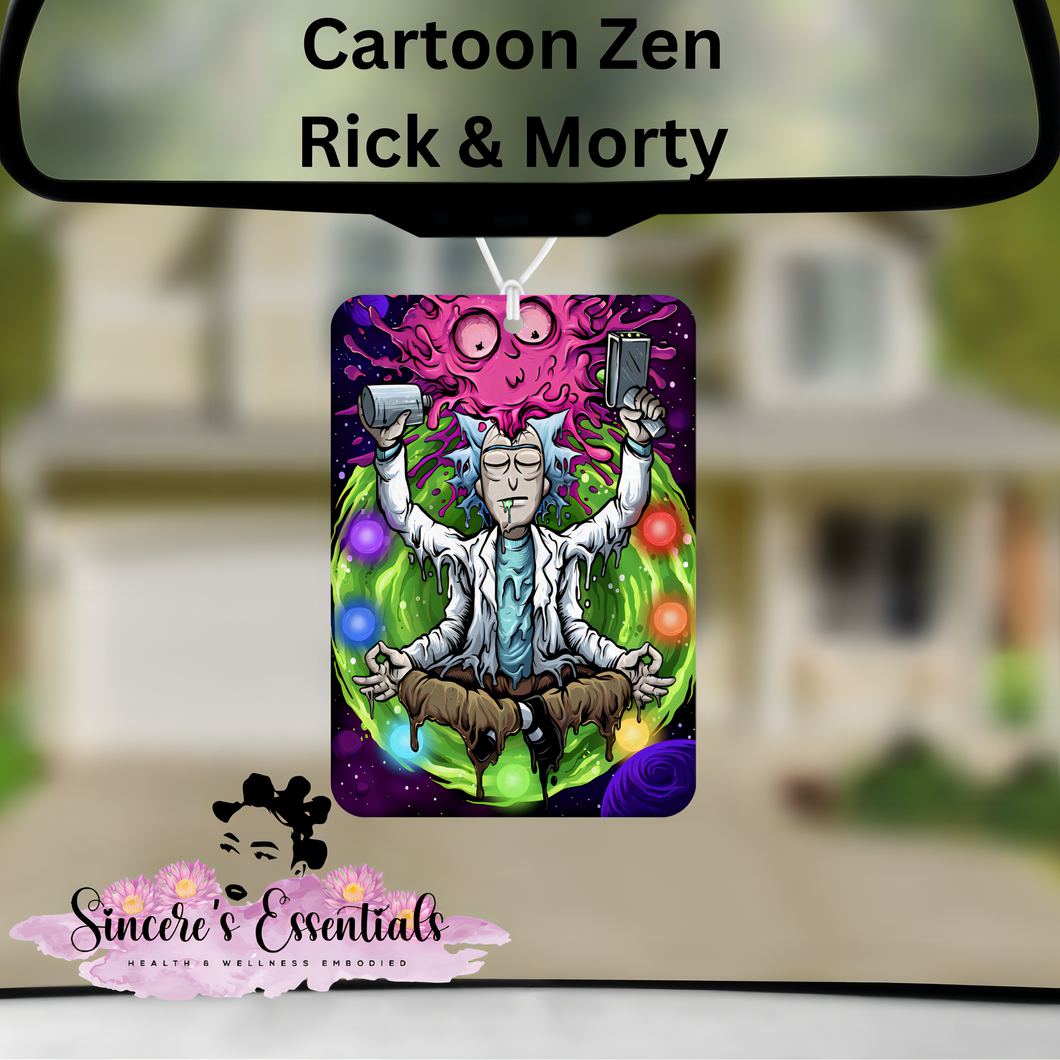Custom Car Air Freshener! Cartoon Zen-Rick & Morty
