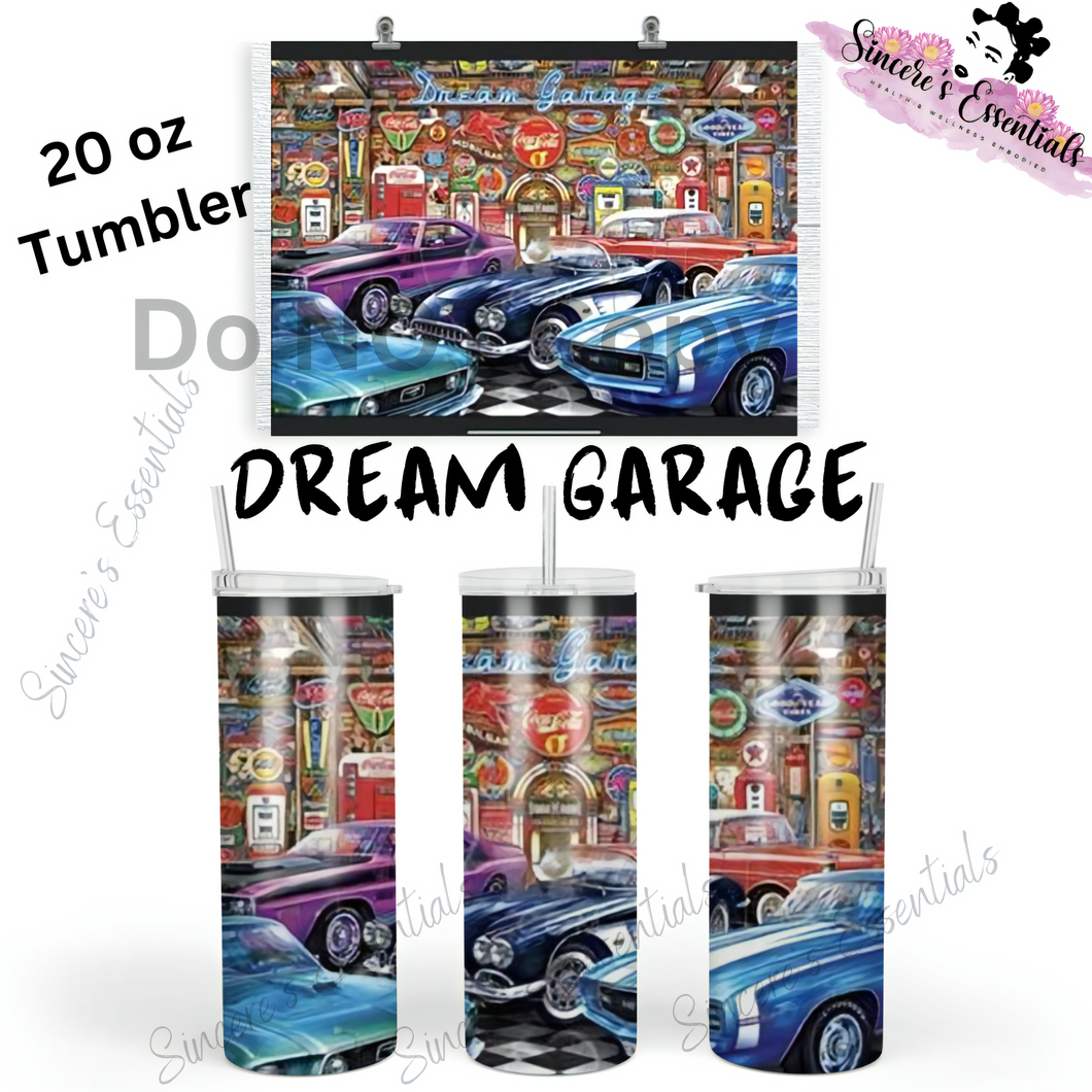 Dream Garage Design- 20 oz Tumbler