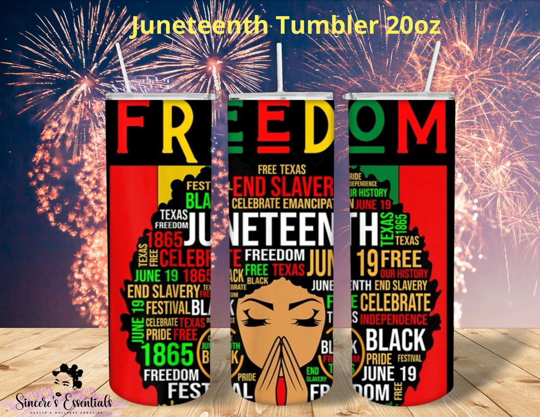 Juneteenth-Skinny 20 oz Tumbler