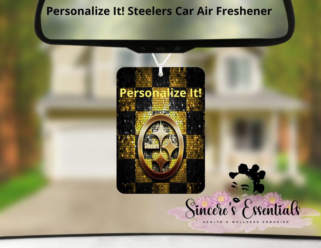Custom Hanging Car Air Freshener-Steelers